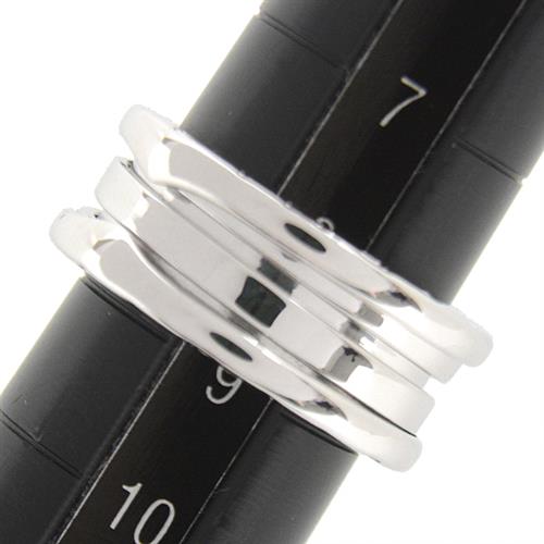 ブルガリ 指輪 レディース メンズ ビーゼロワン リング  ホワイトゴールド 49サイズ 実寸サイズ8.5号 BVLGARI 750WG B-ZERO1 中古