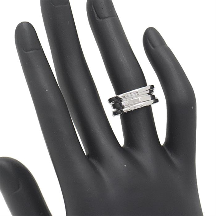 ブルガリ 指輪 レディース メンズ ビーゼロワン リング  ホワイトゴールド 49サイズ 実寸サイズ8.5号 BVLGARI 750WG B-ZERO1 中古
