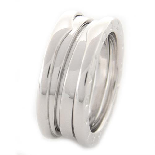 ブルガリ 指輪 レディース メンズ ビーゼロワン リング  ホワイトゴールド 49サイズ 実寸サイズ8.5号 BVLGARI 750WG B-ZERO1 中古