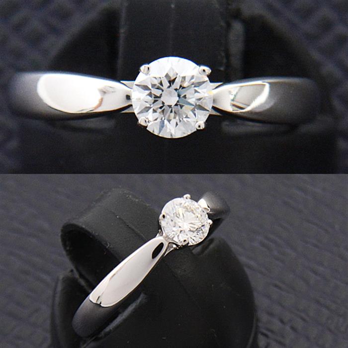 ティファニー 指輪 レディース ハーモニー 立爪 ダイヤモンド リング D0.35ct G-VS2-EX 8.5号 プラチナ TIFFANY PT950 中古