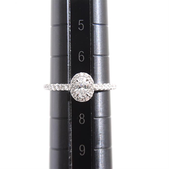 ティファニー 指輪 レディース ソレスト オーバル ダイヤモンド リング D0.20ct D-VS1-3EX 7号 プラチナ TIFFANY PT950 中古