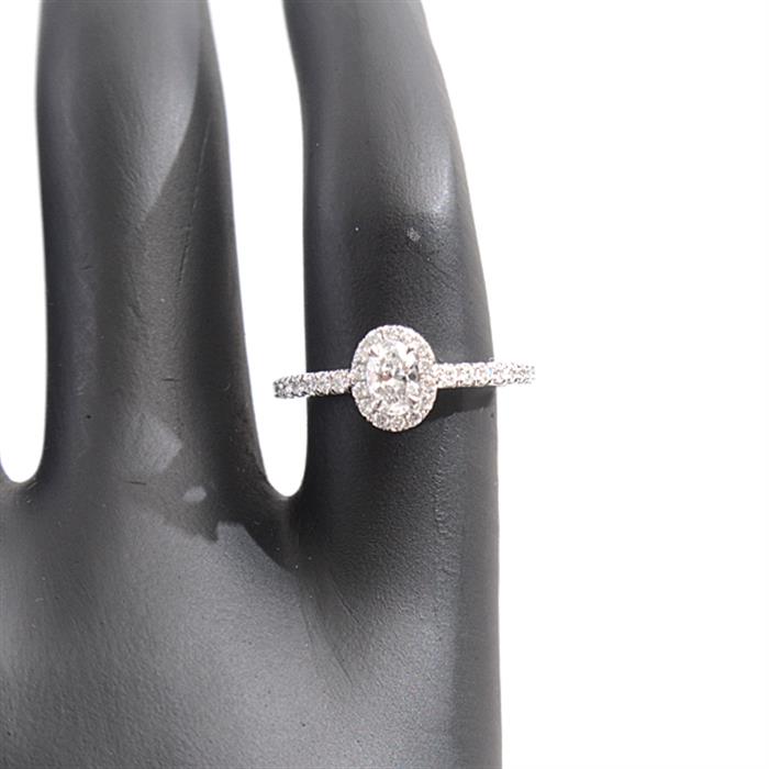 ティファニー 指輪 レディース ソレスト オーバル ダイヤモンド リング D0.20ct D-VS1-3EX 7号 プラチナ TIFFANY PT950 中古