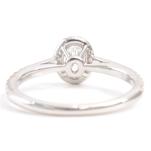 ティファニー 指輪 レディース ソレスト オーバル ダイヤモンド リング D0.20ct D-VS1-3EX 7号 プラチナ TIFFANY PT950 中古