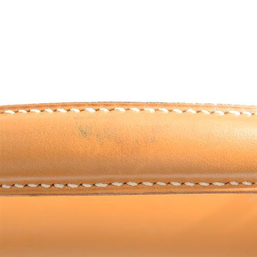 エルメス バッグ レディース ケリー35 外縫い □A刻 シルバー金具 ナチュラル ライトブラウン ボックスカーフ HERMES 中古