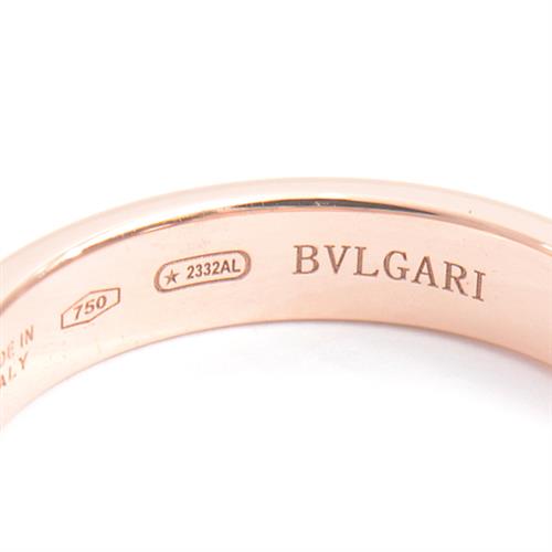 ブルガリ 指輪 レディース ダイヤ ヒスイ ブルガリブルガリ フリップリング 50号 実寸9号 ピンクゴールド BVLGARI 750PG 中古