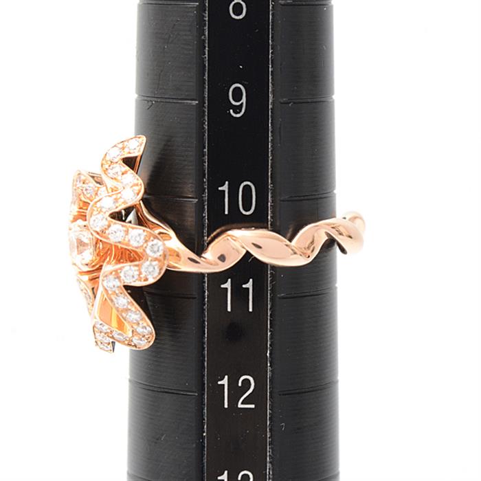 クリスチャンディオール 指輪 レディース アーシ ディオール ココット リング 51号 実寸10.5号 ピンクゴールド ダイヤモンド パヴェダイヤ Christian Dior 750PG 中古
