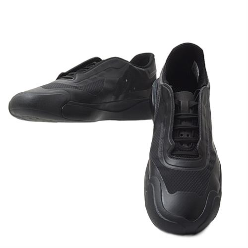 プラダ 靴 メンズ ローカットスニーカー スニーカー プラダスポーツ×アディダス 表記サイズUS9 日本サイズ27cm ローカット シューズ ナイロン×ラバー ブラック PRADA 中古