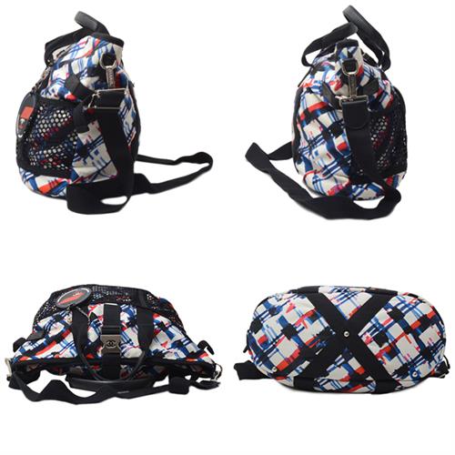 シャネル バッグ レディース メンズ ユニセックス エアライン 2WAY ハンドバッグ ショルダーバッグ ナイロン ホワイト×レッド×ブルー CHANEL 中古