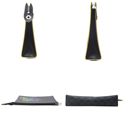 ルイヴィトン バッグ メンズ ダミエグラフィット ポシェットヴォワヤージュMM クラッチバッグ セカンドバッグ Louis Vuitton N60307 中古