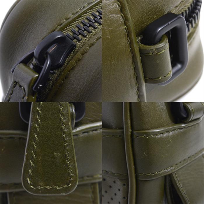 ボッテガヴェネタ バッグ レディース メンズ レッジェーロ 2WAY ミニショルダーバッグ ラムレザー カーキ BOTTEGA VENETA 566753 中古