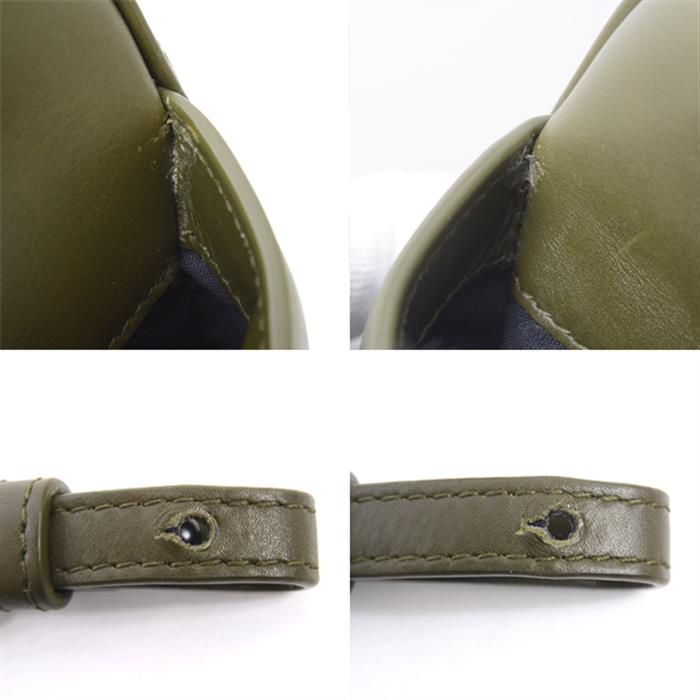 ボッテガヴェネタ バッグ レディース メンズ レッジェーロ 2WAY ミニショルダーバッグ ラムレザー カーキ BOTTEGA VENETA 566753 中古