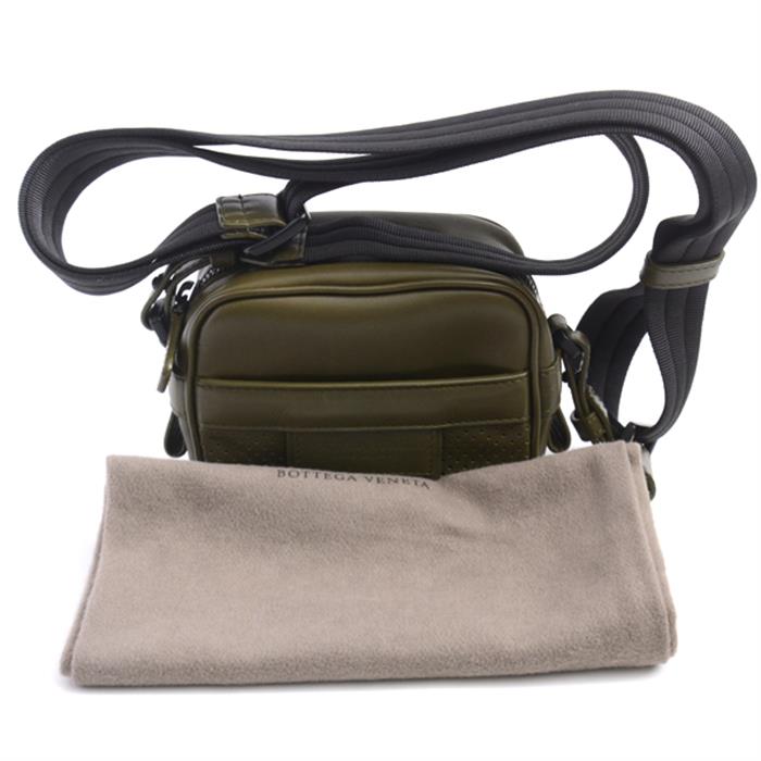 ボッテガヴェネタ バッグ レディース メンズ レッジェーロ 2WAY ミニショルダーバッグ ラムレザー カーキ BOTTEGA VENETA 566753 中古