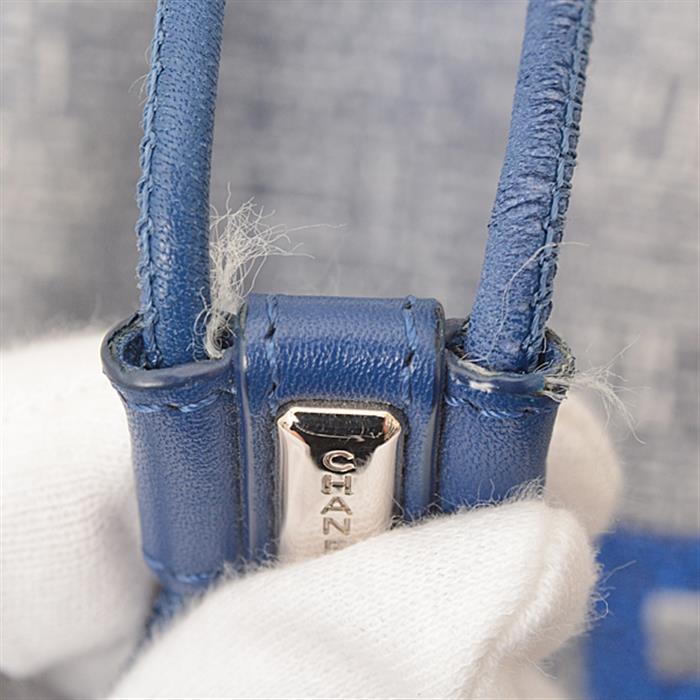 シャネル バッグ レディース ドーヴィル バックパック ココマーク 巾着型 キャンバス ブルー CHANEL 中古