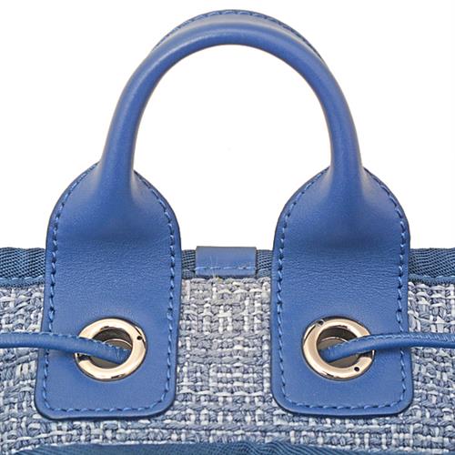 シャネル バッグ レディース ドーヴィル バックパック ココマーク 巾着型 キャンバス ブルー CHANEL 中古