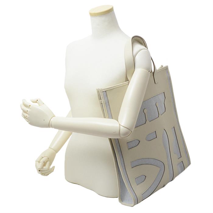 エルメス バッグレディース プティアッシュ トートバッグ ハンドバッグ ヴォーエプソン×フェルト ホワイト HERMES 中古