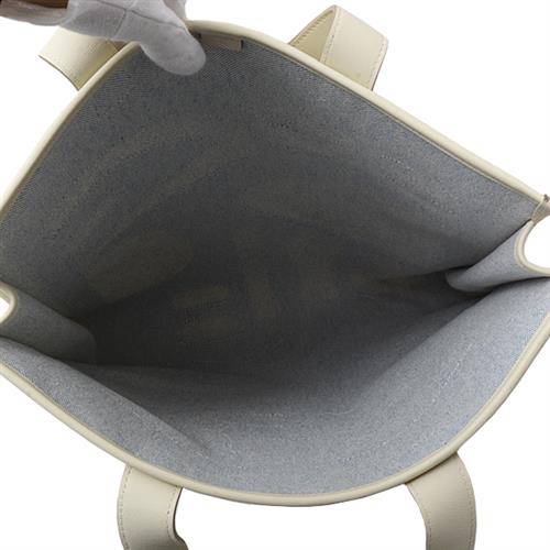 エルメス バッグレディース プティアッシュ トートバッグ ハンドバッグ ヴォーエプソン×フェルト ホワイト HERMES 中古