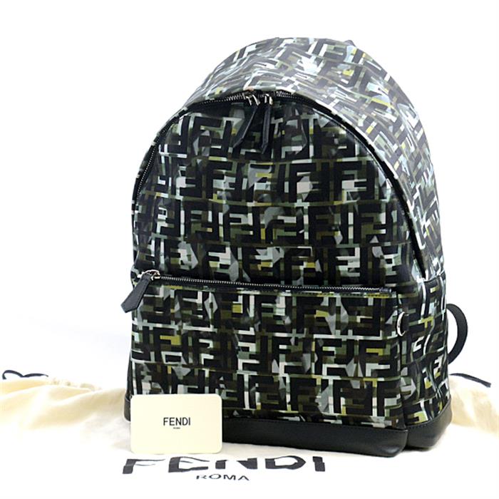 フェンディ バッグ メンズ レディース ズッカ バックパック リュック カモフラージュ グリーン系 FENDI 7VZ042 未使用展示品