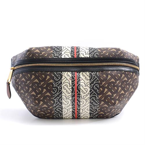 バーバリー バッグ レディース メンズ TBモノグラム バムバッグ ボディバッグ ブラウン BURBERRY 8021483 中古