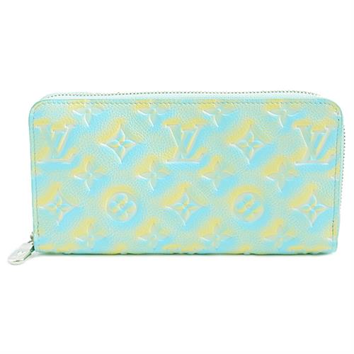 ルイヴィトン 財布 レディース ジッピーウォレット サマースターダストコレクション アンプラント ブルー系 Louis Vuitton M81466 未使用展示品