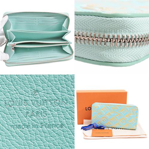 ルイヴィトン 財布 レディース ジッピーウォレット サマースターダストコレクション アンプラント ブルー系 Louis Vuitton M81466 未使用展示品