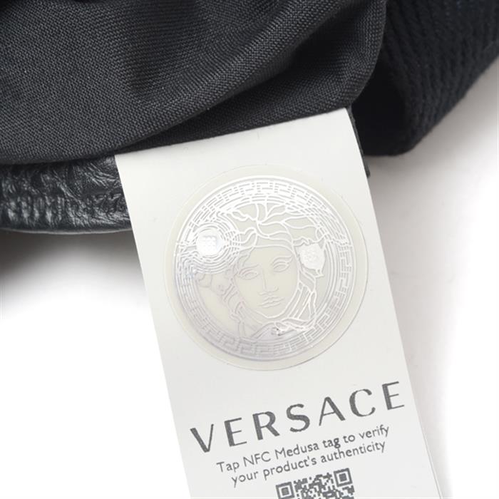ヴェルサーチ バッグ メンズ フェンダーチェ フェンディコラボ キャンバストートバッグ ブラック FENDACE VERSACE FENDI 7VA558 未使用展示品