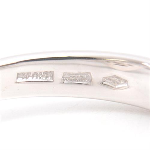 ブルガリ 指輪 レディース ブルガリブルガリ フリップ 1Pダイヤモンド リング 51号 ホワイトゴールド BVLGARI 750WG 中古