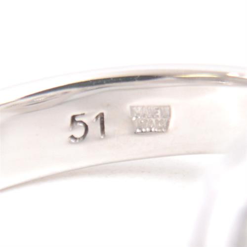 ブルガリ 指輪 レディース ブルガリブルガリ フリップ 1Pダイヤモンド リング 51号 ホワイトゴールド BVLGARI 750WG 中古