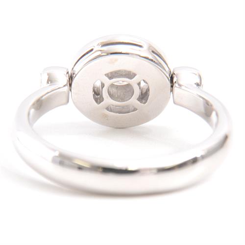 ブルガリ 指輪 レディース ブルガリブルガリ フリップ 1Pダイヤモンド リング 51号 ホワイトゴールド BVLGARI 750WG 中古
