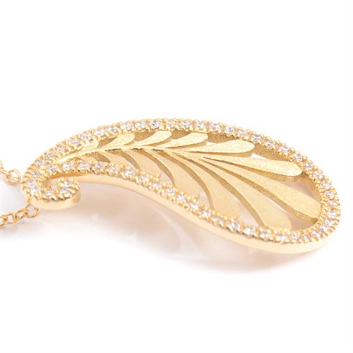 ティファニー ネックレス レディース ヴィラ パーム リーフ ダイヤ ネックレス パロマ ピカソ イエローゴールド TIFFANY 750YG 中古