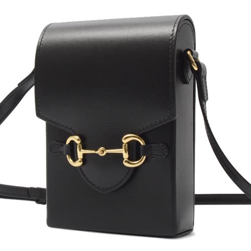 グッチ バッグ レディース ホースビット ミニバッグ カーフ ブラック GUCCI 625615 中古