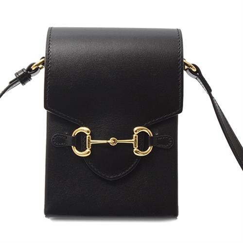 グッチ バッグ レディース ホースビット ミニバッグ カーフ ブラック GUCCI 625615 中古