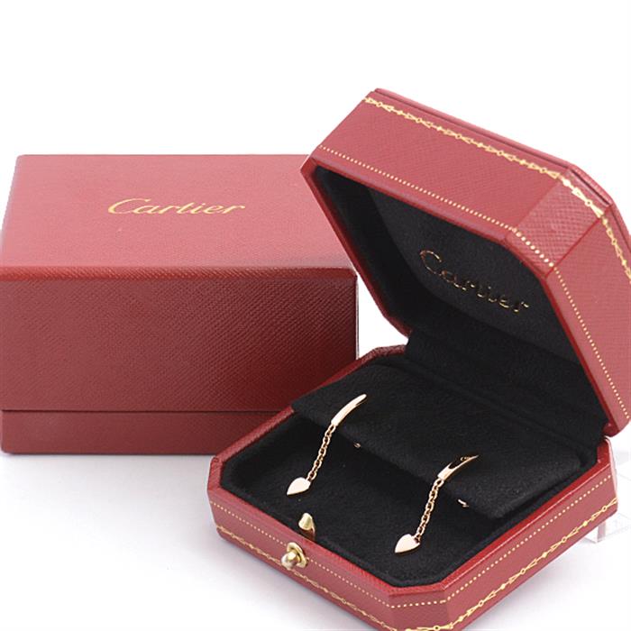 カルティエ ピアス レディース モナムール ハート ピンクゴールド Cartier 750PG 中古