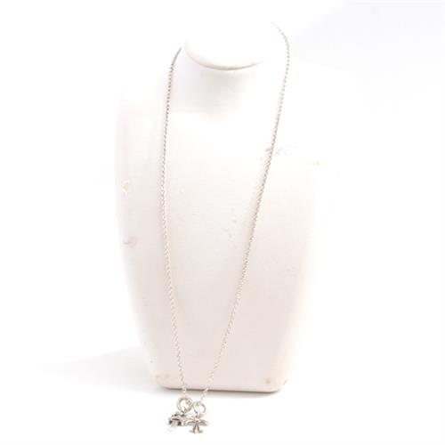 クロムハーツ ネックレス メンズ タイニーCHクロス ダガー チャーム ネックレス シルバー CHROME HEARTS SV925 中古
