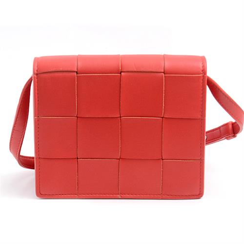 ボッテガヴェネタ バッグ レディース マキシ イントレチャート カセットミニ ショルダーバッグ ラムスキン BOTTEGA VENETA 中古