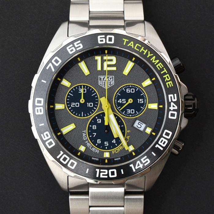 タグホイヤー 腕時計 メンズ フォーミュラ1 クロノ グレー文字盤 電池式 ステンレス TAG Heuer CAZ101AG SS 中古