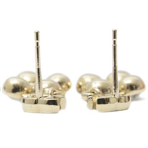 シャネル ピアス レディース ココマークピアス 真鍮 ラインストーン×ブラックストーン ゴールド CHANEL 中古