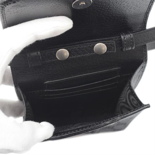 バレンシアガ バッグ レディース キャンバス×レザー GUCCIコラボ ハッカープロジェクト ハッカーフォンバッグ ミニ ショルダーバッグ ブラック BALENCIAGA 中古