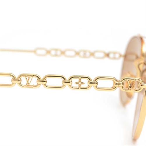 ルイヴィトン サングラス メンズ マイLV チェーン パイロット サングラス ゴールド Louis Vuitton Z1539E 中古