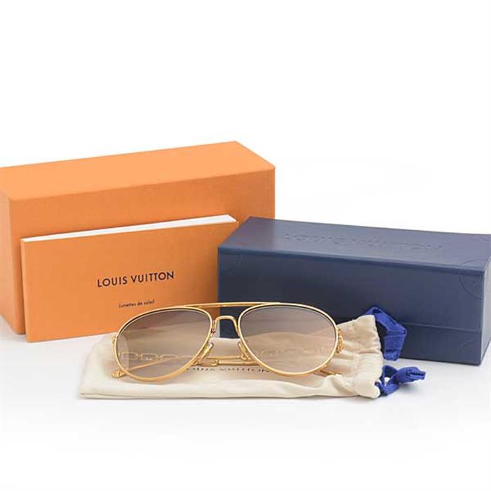 ルイヴィトン サングラス メンズ マイLV チェーン パイロット サングラス ゴールド Louis Vuitton Z1539E 中古