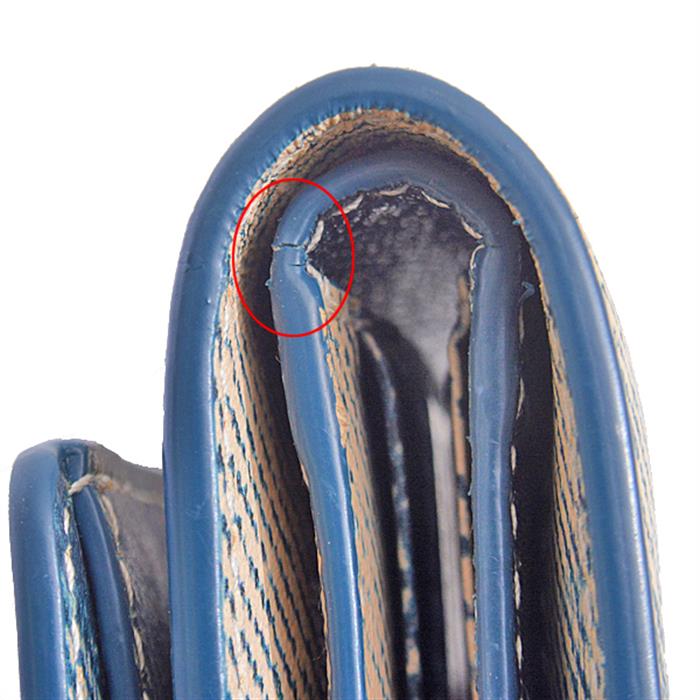 メゾンマルジェラ 財布 メンズ レディース スリーフォールド ウォレット 三つ折り財布 ゴートレザー デニム ブルー Maison Margiela SA3UI0005 中古