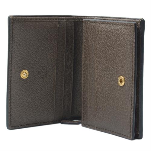 グッチ 財布 レディース オフディア ウェブ 二つ折り財布 ミニウォレット GGスプリーム キャンバス ベージュ GUCCI 523155 中古