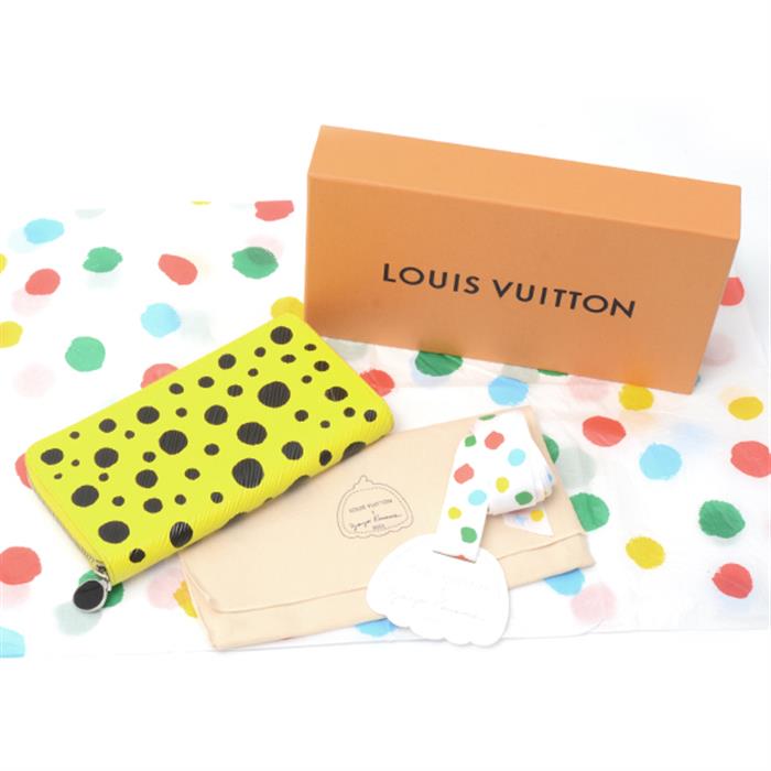 ルイヴィトン 財布 レディース エピ ジッピーウォレット ラウンドファスナー長財布 草間彌生 LV×YK イエロー M81960 Louis Vuitton 中古