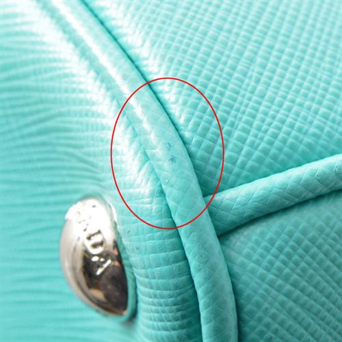 プラダ バッグ レディース ガレリア サフィアーノ 2WAYバッグ ハンドバッグ ショルダーバッグ レザー グリーン PRADA 1BA863 中古