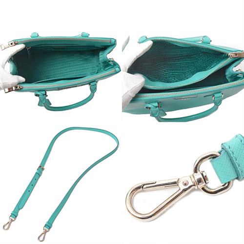 プラダ バッグ レディース ガレリア サフィアーノ 2WAYバッグ ハンドバッグ ショルダーバッグ レザー グリーン PRADA 1BA863 中古