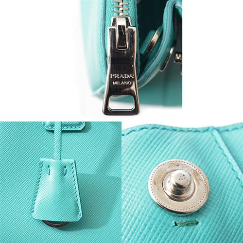 プラダ バッグ レディース ガレリア サフィアーノ 2WAYバッグ ハンドバッグ ショルダーバッグ レザー グリーン PRADA 1BA863 中古