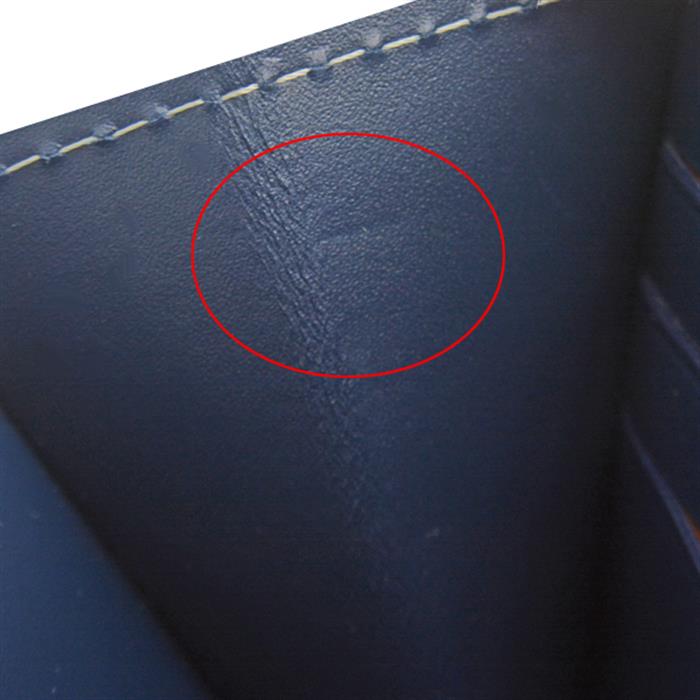 ゴヤール 財布 メンズ レディース マティニョン GM ウォレット ヘリンボーン ラウンドファスナー長財布 PVC ネイビー GOYARD 中古