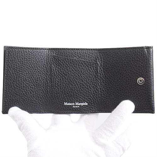 メゾンマルジェラ 財布 メンズ レディース 三つ折り財布 ディアスキン ブラック Maison Margiela S35UI0529 中古