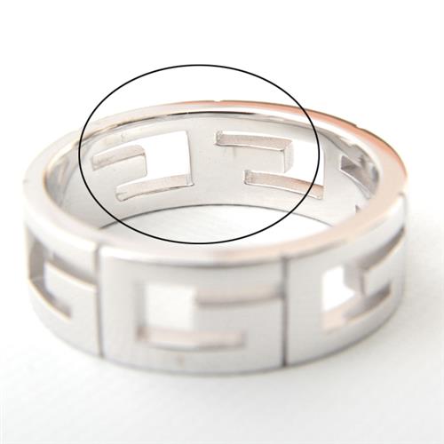 グッチ 指輪 ユニセックス マルチプルリング 22号 実寸日本サイズ21号 ホワイトゴールド GUCCI 750WG 中古