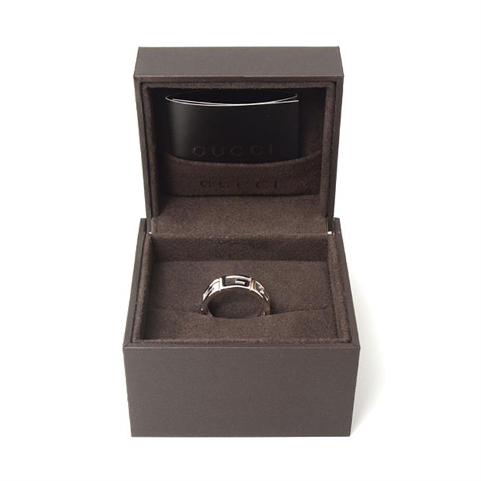 グッチ 指輪 ユニセックス マルチプルリング 22号 実寸日本サイズ21号 ホワイトゴールド GUCCI 750WG 中古