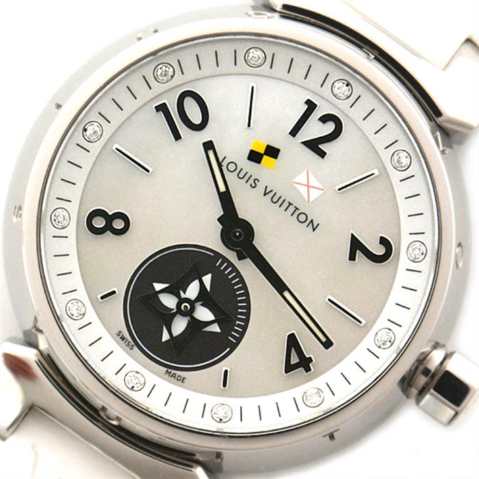 ルイヴィトン 時計 レディース タンブール ラブリーカップ 12Pダイヤ ホワイトシェル文字盤 電池式 Louis Vuitton Q12M0 中古